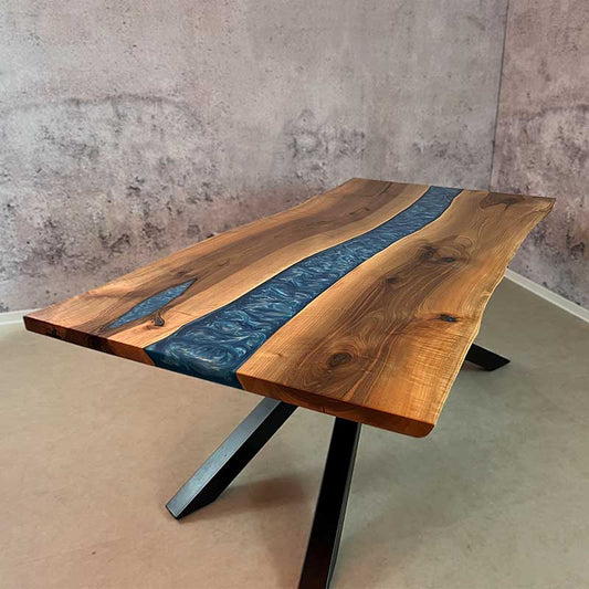 Solid epoxy resin table Albinia